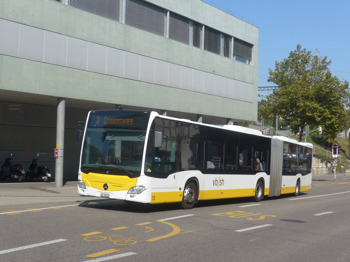 (220'633) - VBSH Schaffhausen - Nr. 13/SH 38'013 - Mercedes am 12. September 2020 beim Bahnhof Schaffhausen