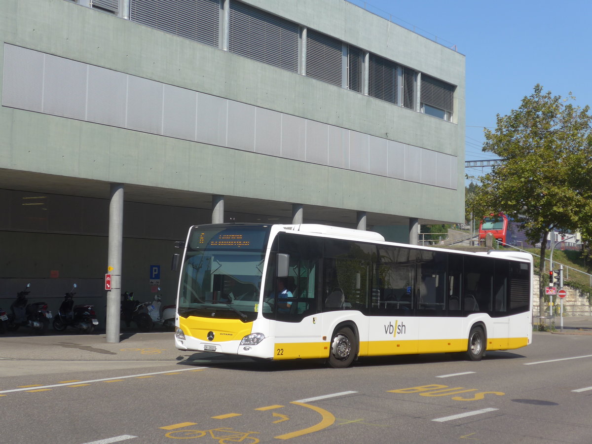 (220'642) - VBSH Schaffhausen - Nr. 22/SH 38'022 - Mercedes am 12. September 2020 beim Bahnhof Schaffhausen