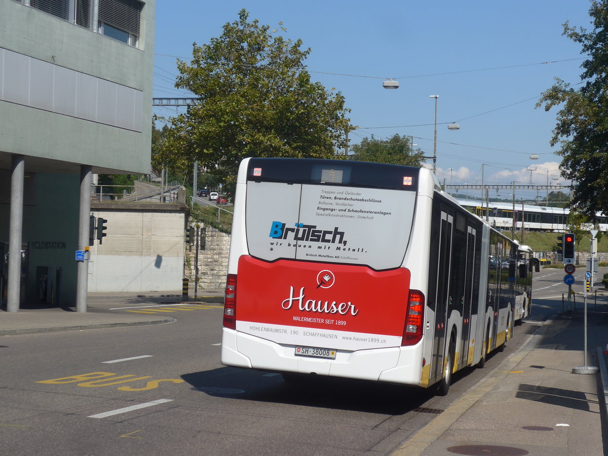 (220'644) - VBSH Schaffhausen - Nr. 8/SH 38'008 - Mercedes am 12. September 2020 beim Bahnhof Schaffhausen