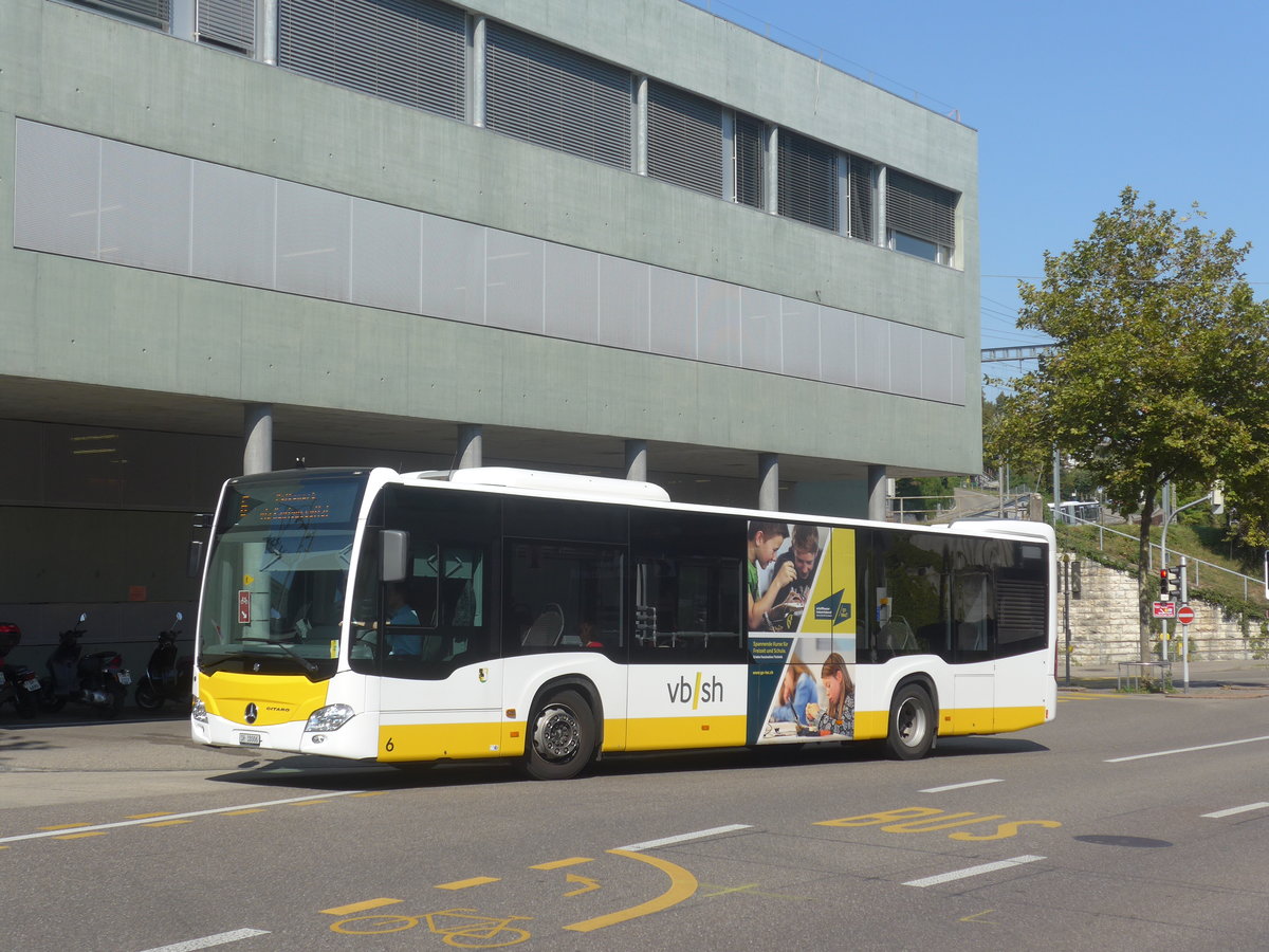 (220'652) - VBSH Schaffhausen - Nr. 6/SH 38'006 - Mercedes am 12. September 2020 beim Bahnhof Schaffhausen