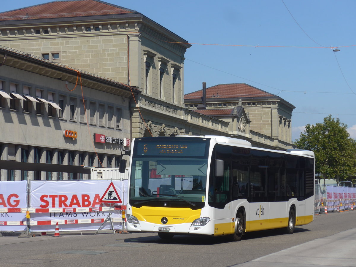 (220'669) - VBSH Schaffhausen - Nr. 22/SH 38'022 - Mercedes am 12. September 2020 beim Bahnhof Schaffhausen