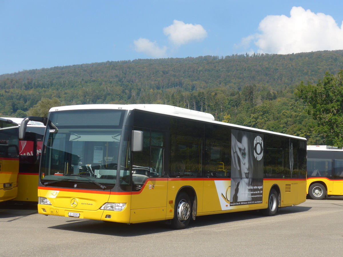 (220'831) - CarPostal Ouest - JU 65'081 - Mercedes (ex Nr. 14) am 20. September 2020 in Develier, Parkplatz