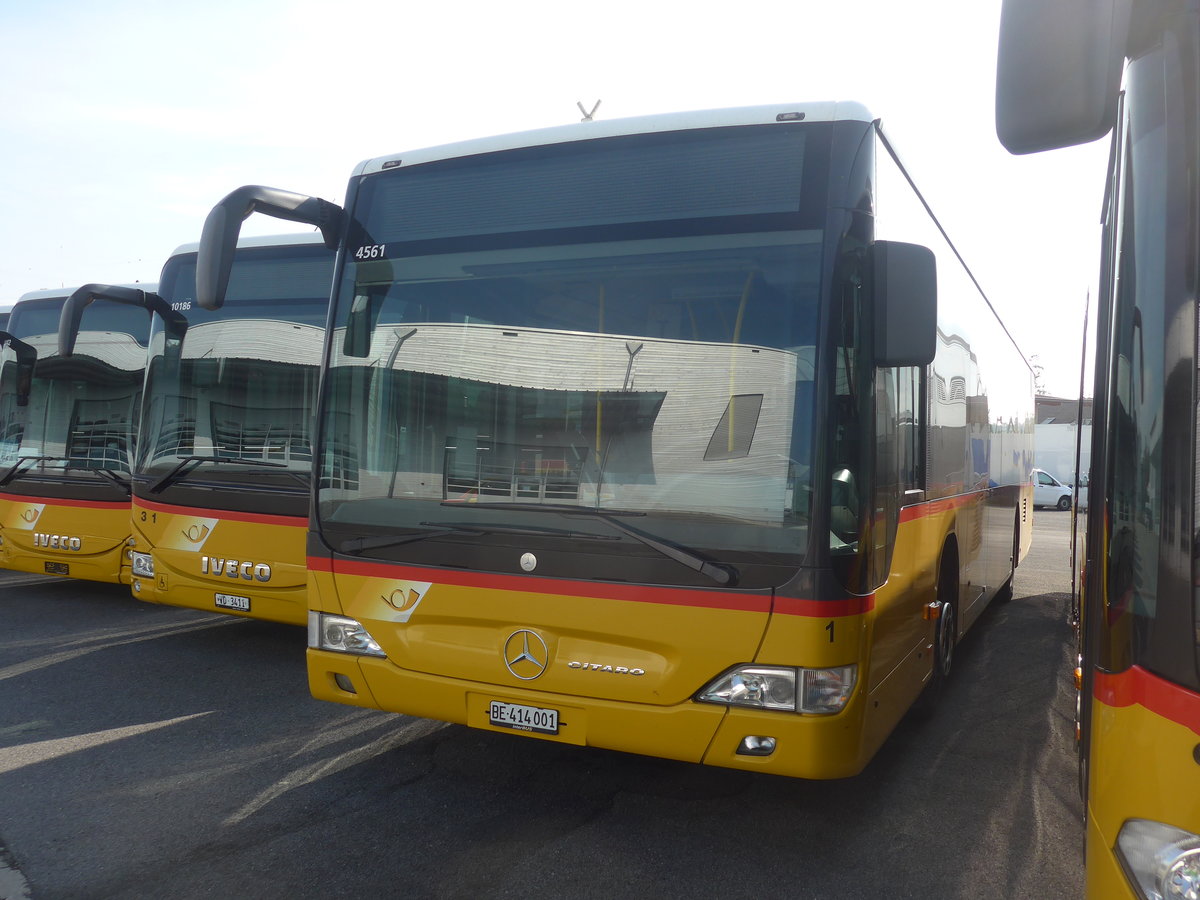 (220'856) - PostAuto Bern - Nr. 1/BE 414'001 - Mercedes (ex Klopfstein, Laupen Nr. 1) am 20. September 2020 in Kerzers, Interbus