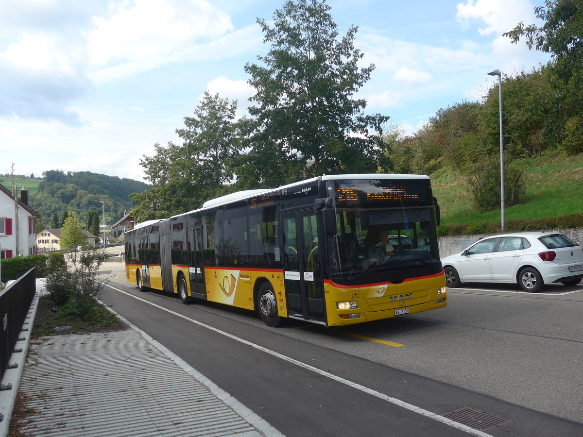 (220'984) - Stutz, Jonen - Nr. 264/AG 13'756 - MAN am 22. September 2020 beim Bahnhof Birmensdorf