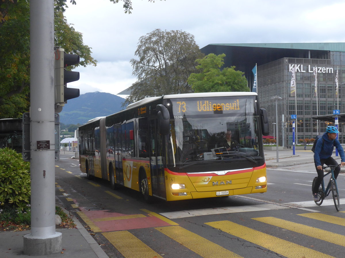 (221'398) - Bucheli, Kriens - Nr. 26/LU 15'559 - MAN am 25. September 2020 beim Bahnhof Luzern