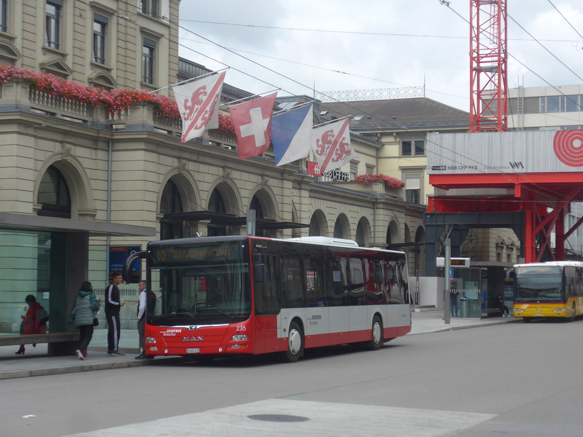 (221'719) - SW Winterthur - Nr. 235/ZH 661'235 - MAN am 11. Oktober 2020 beim Hauptbahnhof Winterthur