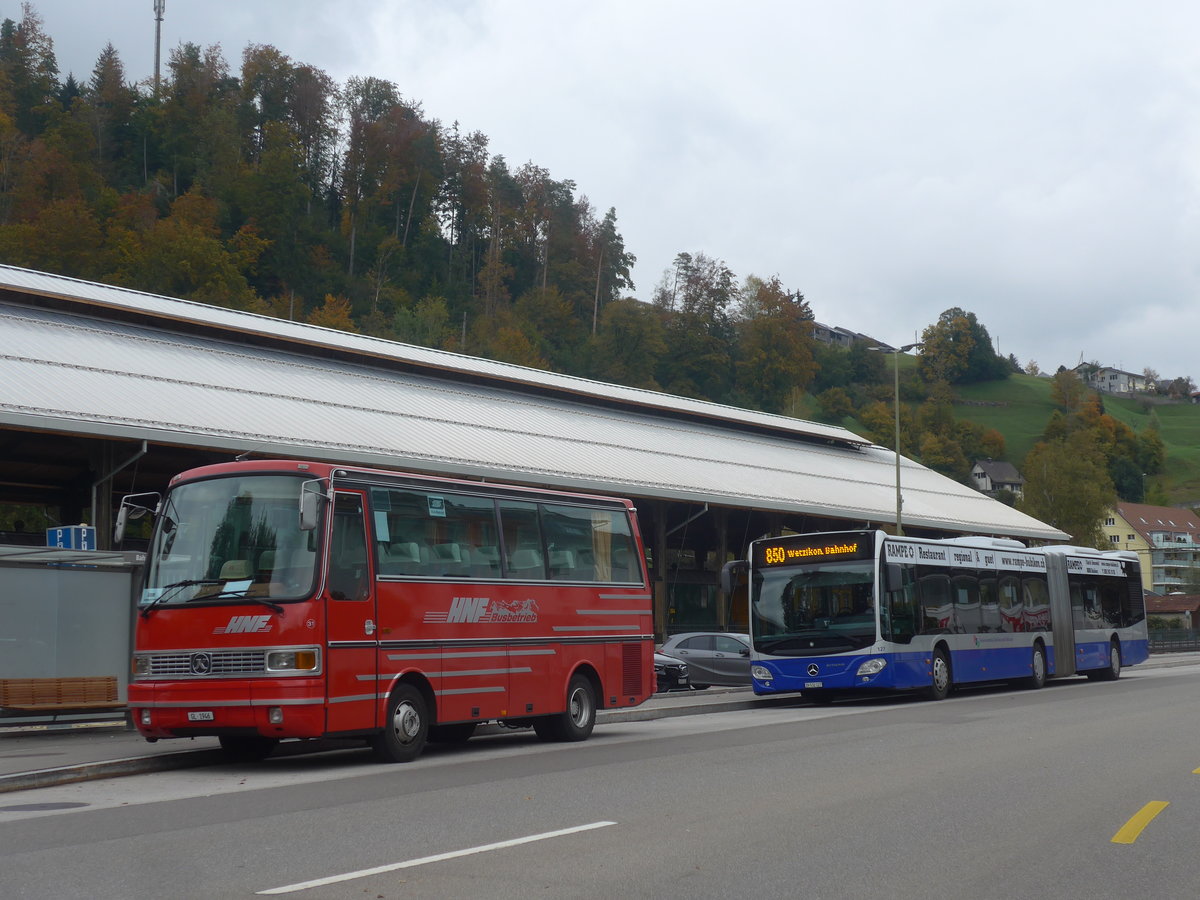 (221'867) - Biegger, Uster - Nr. 31/GL 1946 - Setra (ex AFA Adelboden Nr. 31; ex AFA Adelboden Nr. 10; ex Frhlich, Zrich) am 12. Oktober 2020 beim Bahnhof Bauma