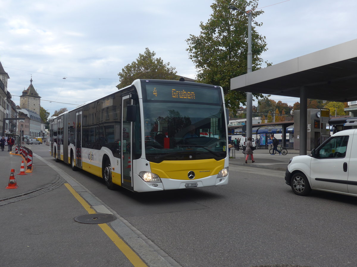 (222'192) - VBSH Schaffhausen - Nr. 8/SH 38'008 - Mercedes am 21. Oktober 2020 beim Bahnhof Schaffhausen