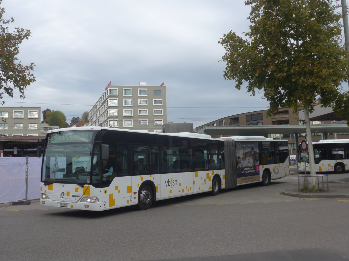 (222'210) - VBSH Schaffhausen - Nr. 2/SH 12'502 - Mercedes (ex SB Schaffhausen Nr. 2) am 21. Oktober 2020 beim Bahnhof Schaffhausen