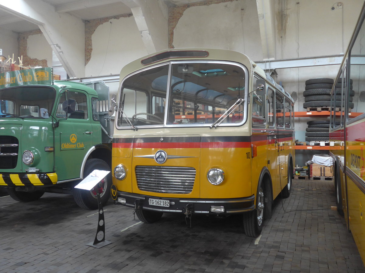 (222'261) - Oldtimer Club Saurer, Arbon - Nr. 10/TG 162'182 - Saurer/R&J (ex Geiger, Adelboden Nr. 10) am 21. Oktober 2020 in Arbon, Saurermuseum Depot