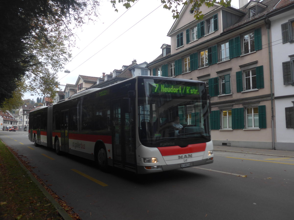 (222'307) - St. Gallerbus, St. Gallen - Nr. 210/SG 198'210 - MAN am 21. Oktober 2020 in St. Gallen, Theater