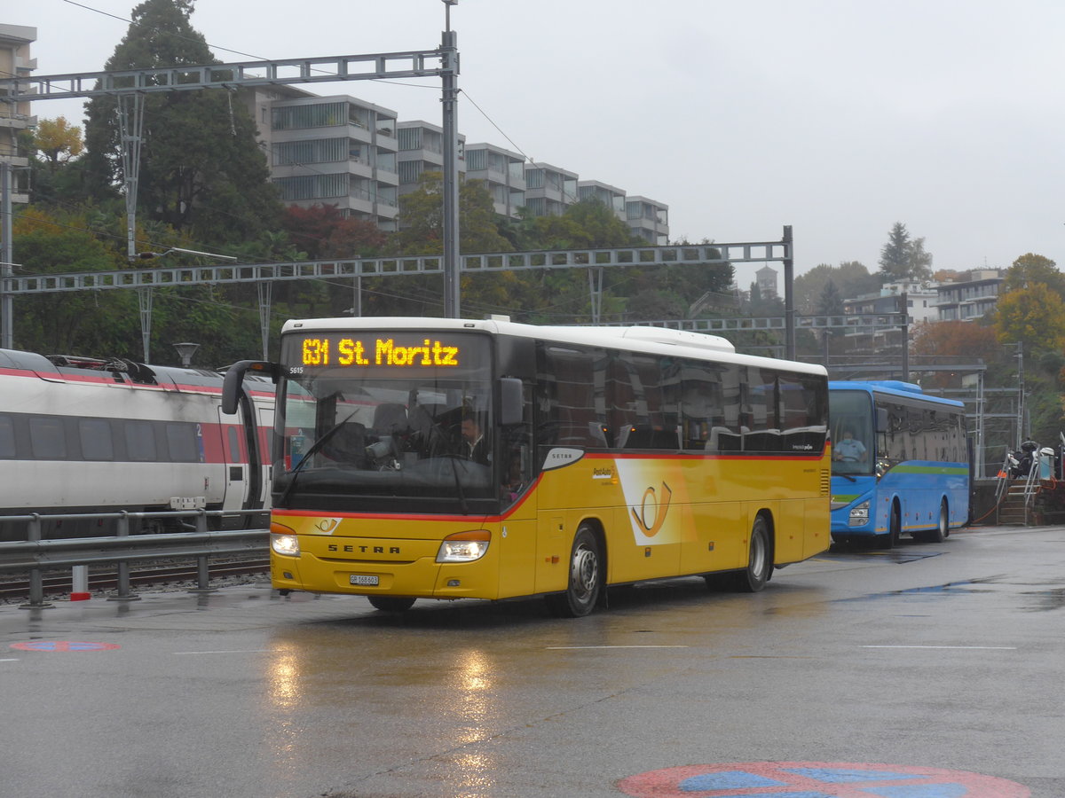 (222'560) - PostAuto Graubnden - GR 168'603 - Setra am 23. Oktober 2020 beim Bahnhof Lugano