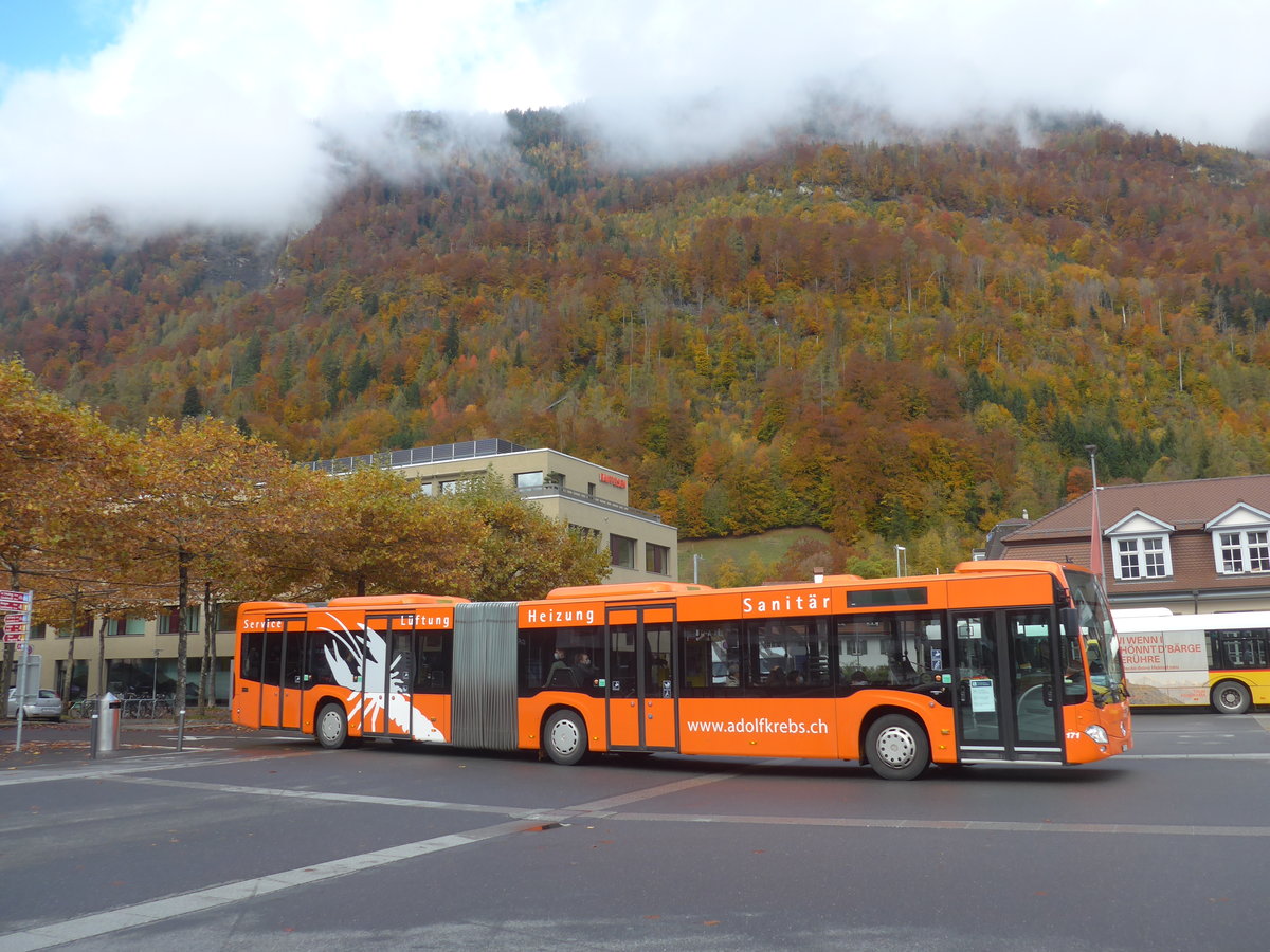 (222'612) - STI Thun - Nr. 171/BE 752'171 - Mercedes am 24. Oktober 2020 beim Bahnhof Interlaken Ost