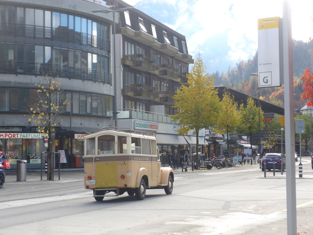 (222'634) - Balmer, Matten - BE 1655 - Commer (ex Mder, Meiringen) am 24. Oktober 2020 beim Bahnhof Interlaken West