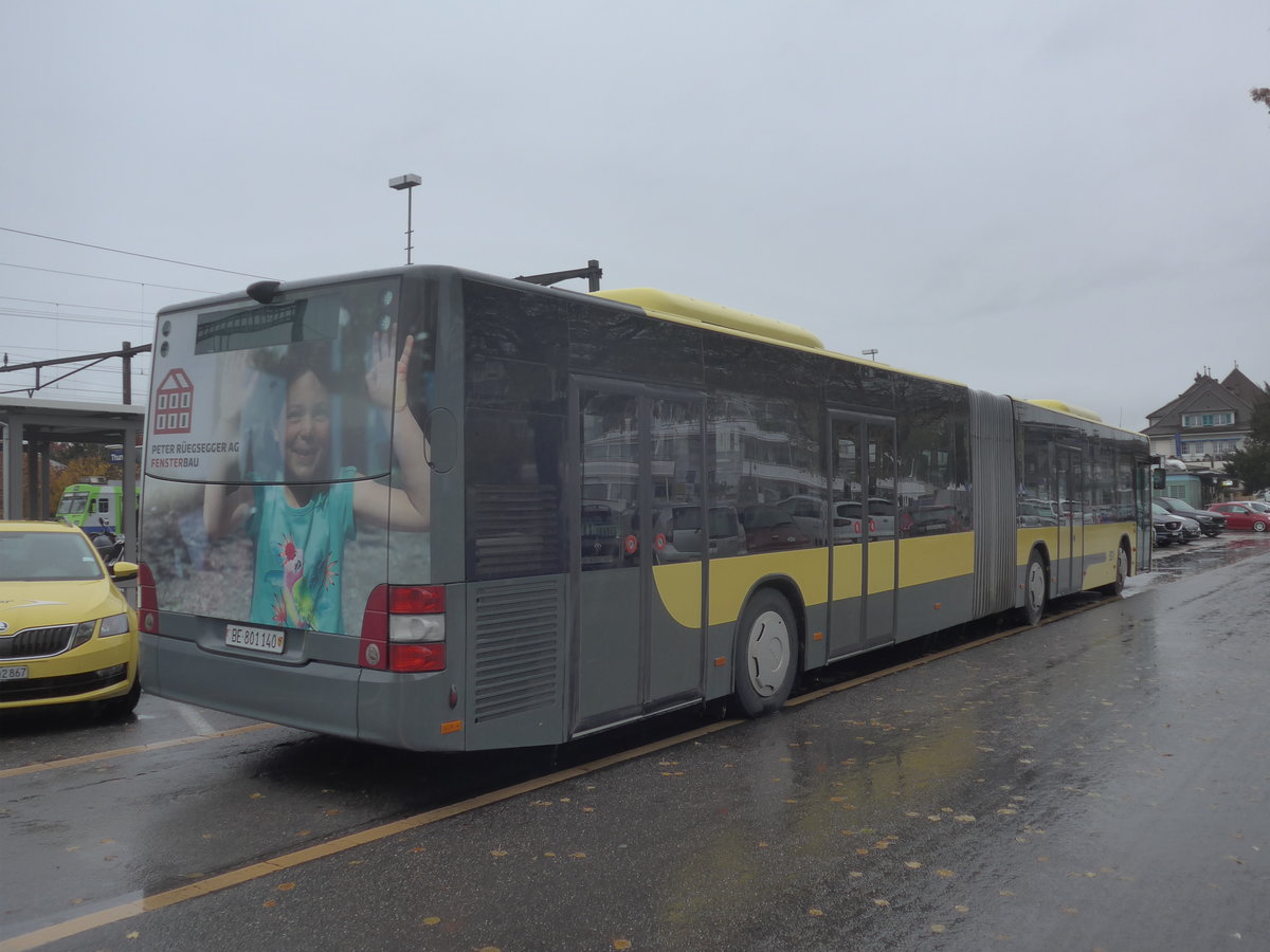 (222'702) - STI Thun - Nr. 140/BE 801'140 - MAN am 26. Oktober 2020 in Thun, CarTerminal