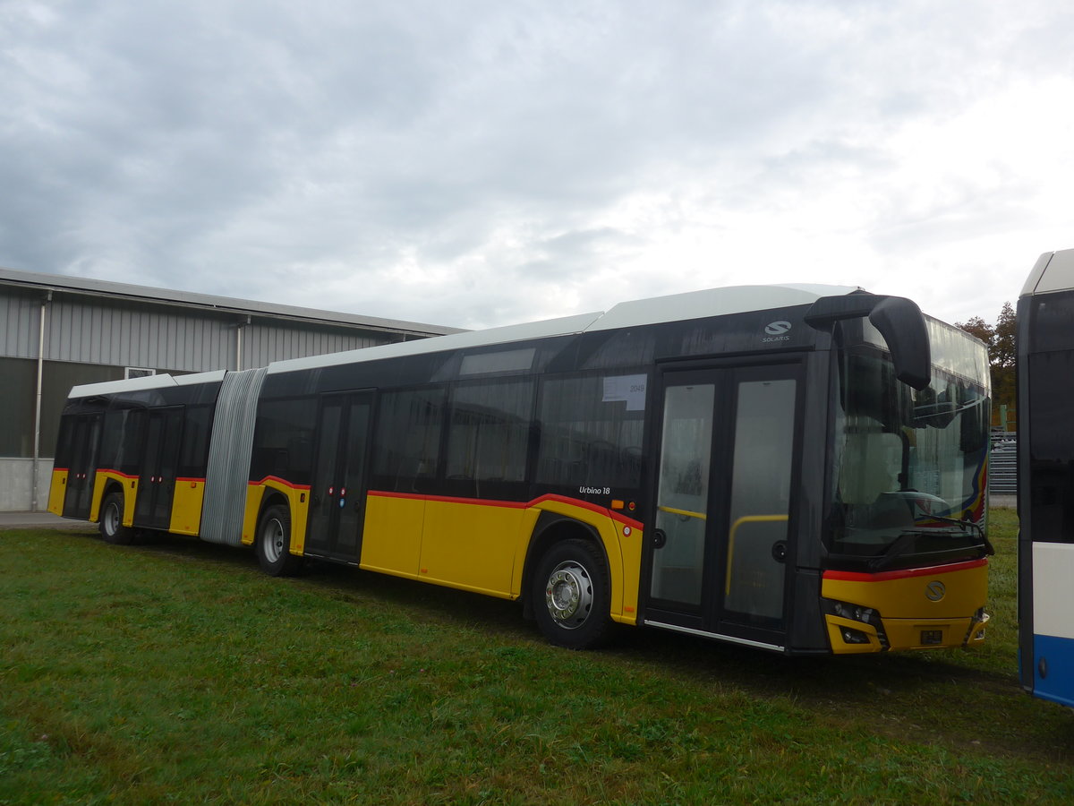 (222'740) - PostAuto Nordschweiz - (022'671) - Solaris am 1. November 2020 in Ruswil, Garage ARAG