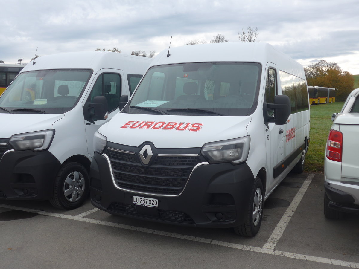 (222'752) - ARAG Ruswil - Nr. 60/LU 287'020 - Renault am 1. November 2020 in Ruswil, Garage