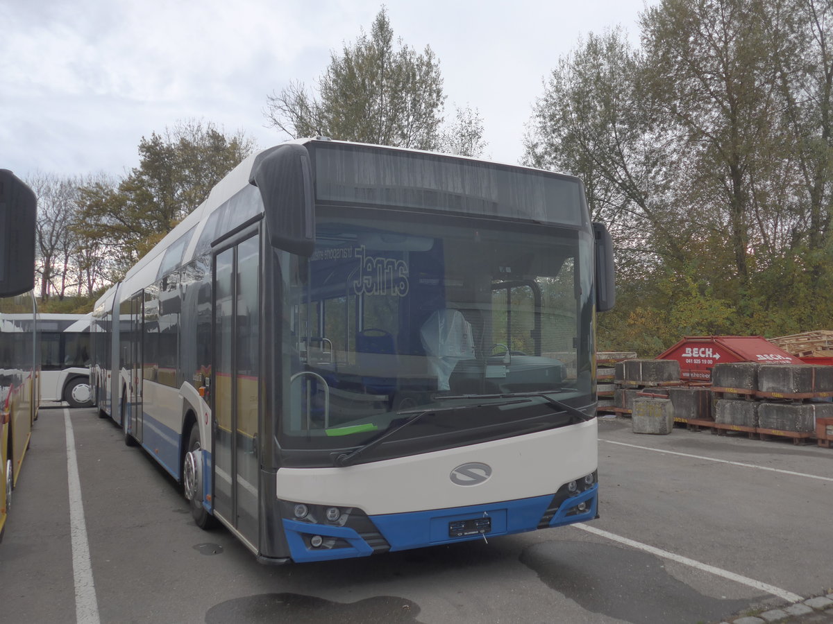 (222'756) - VBL Luzern - Nr. 105 - Solaris am 1. November 2020 in Ruswil, Garage ARAG