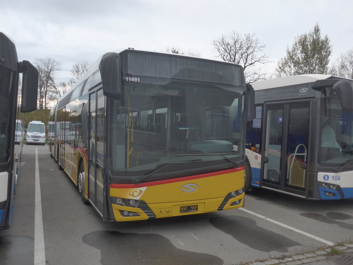 (222'767) - CarPostal Ouest - PID 11'491 - Solaris am 1. November 2020 in Ruswil, Garage ARAG