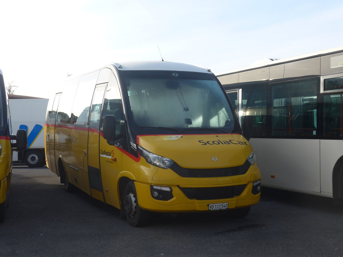 (223'091) - CarPostal Ouest - VD 111'540 - Iveco/UNVI am 26. Dezember 2020 in Kerzers, Interbus