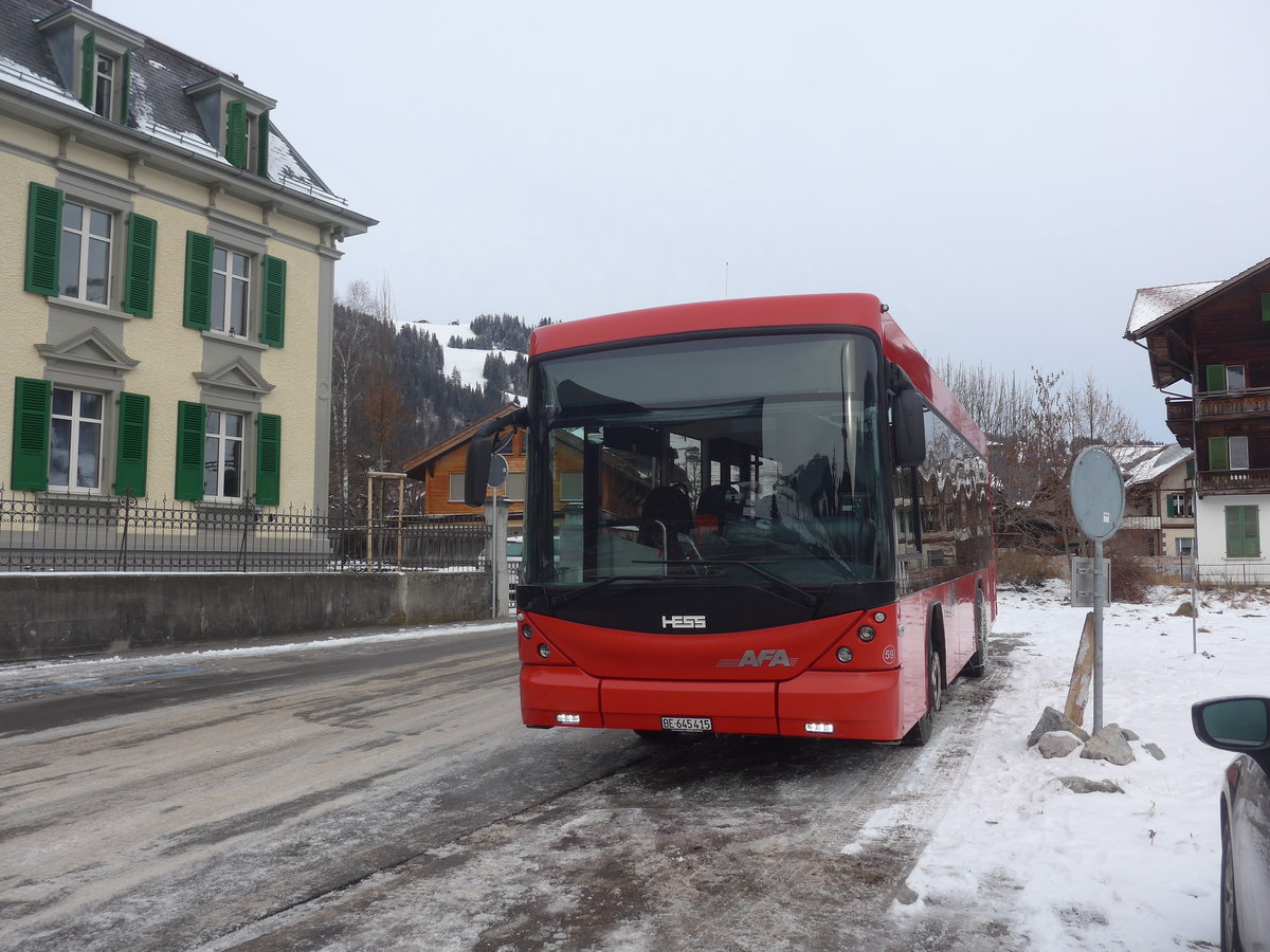 (223'129) - AFA Adelboden - Nr. 59/BE 645'415 - Scania/Hess am 27. Dezember 2020 beim Bahnhof Zweisimmen