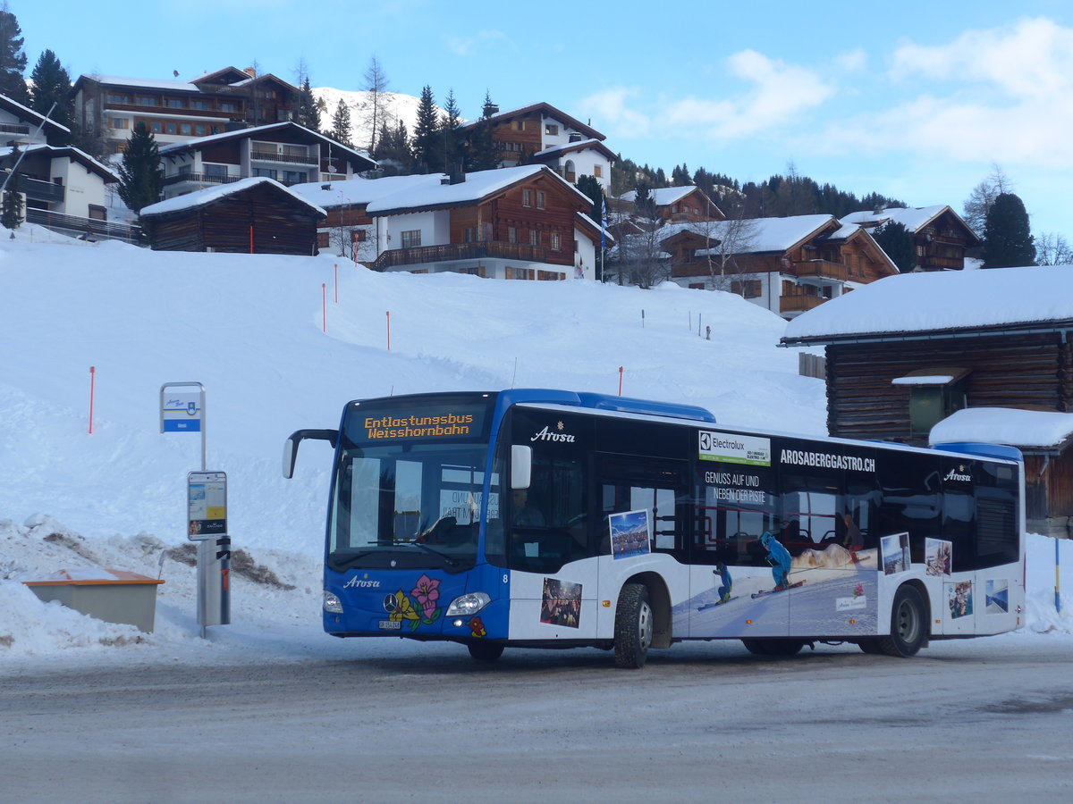 (223'202) - Pfosi, Arosa - Nr. 8/GR 154'248 - Mercedes am 2. Januar 2021 in Arosa, Hrnli