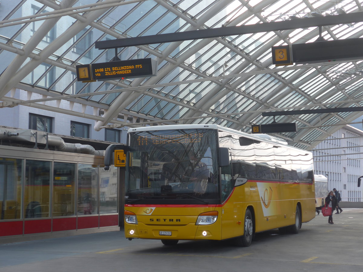 (223'244) - PostAuto Graubnden - GR 179'707 - Setra am 2. Januar 2021 in Chur, Postautostation