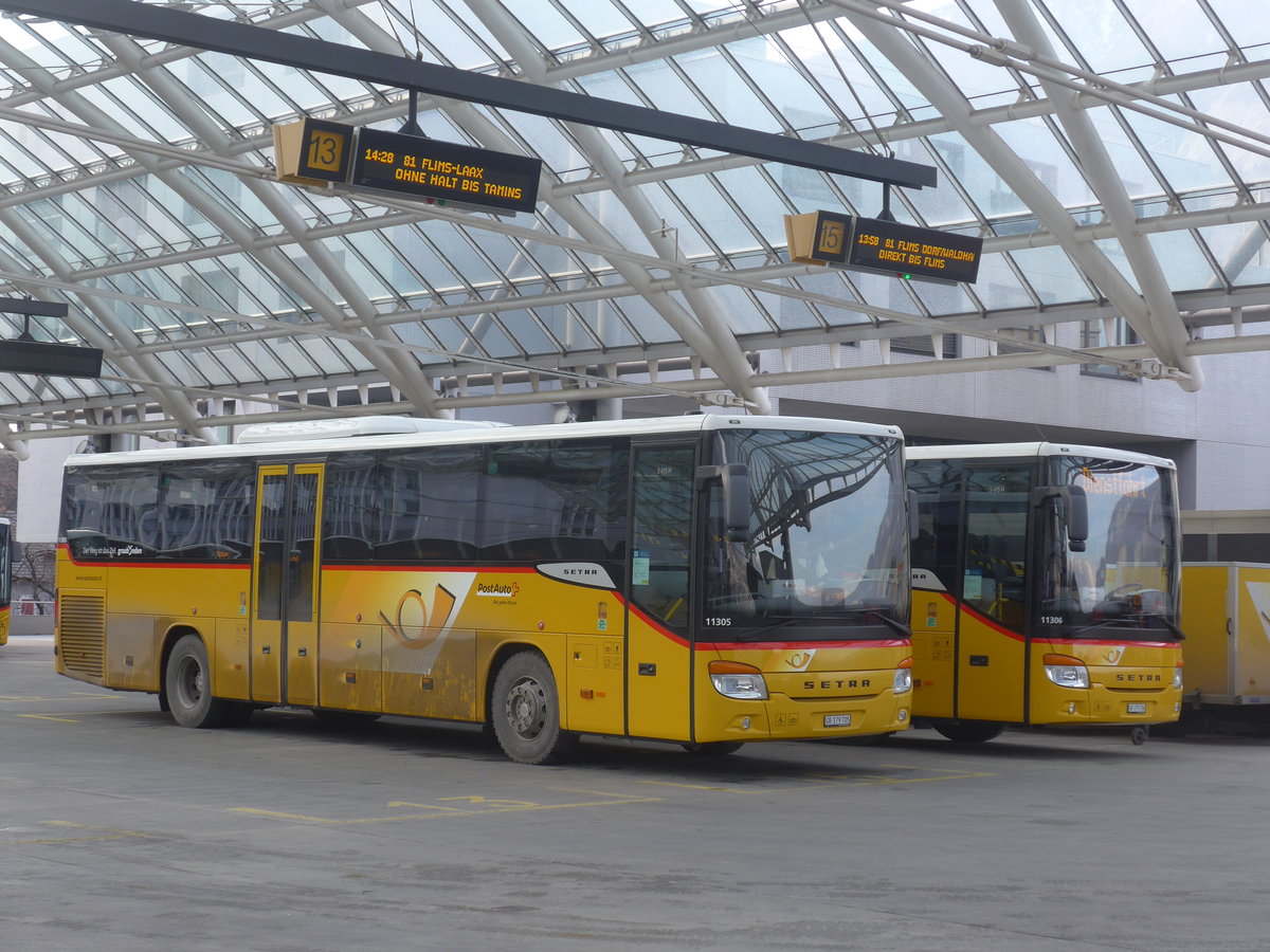 (223'246) - PostAuto Graubnden - GR 179'705 - Setra am 2. Januar 2021 in Chur, Postautostation