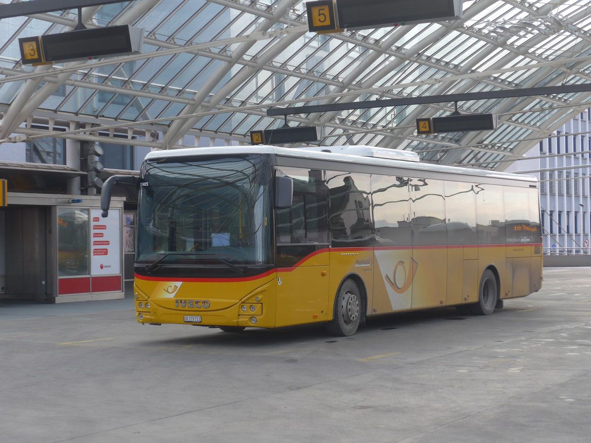 (223'256) - PostAuto Graubnden - GR 179'711 - Iveco am 2. Januar 2021 in Chur, Postautostation