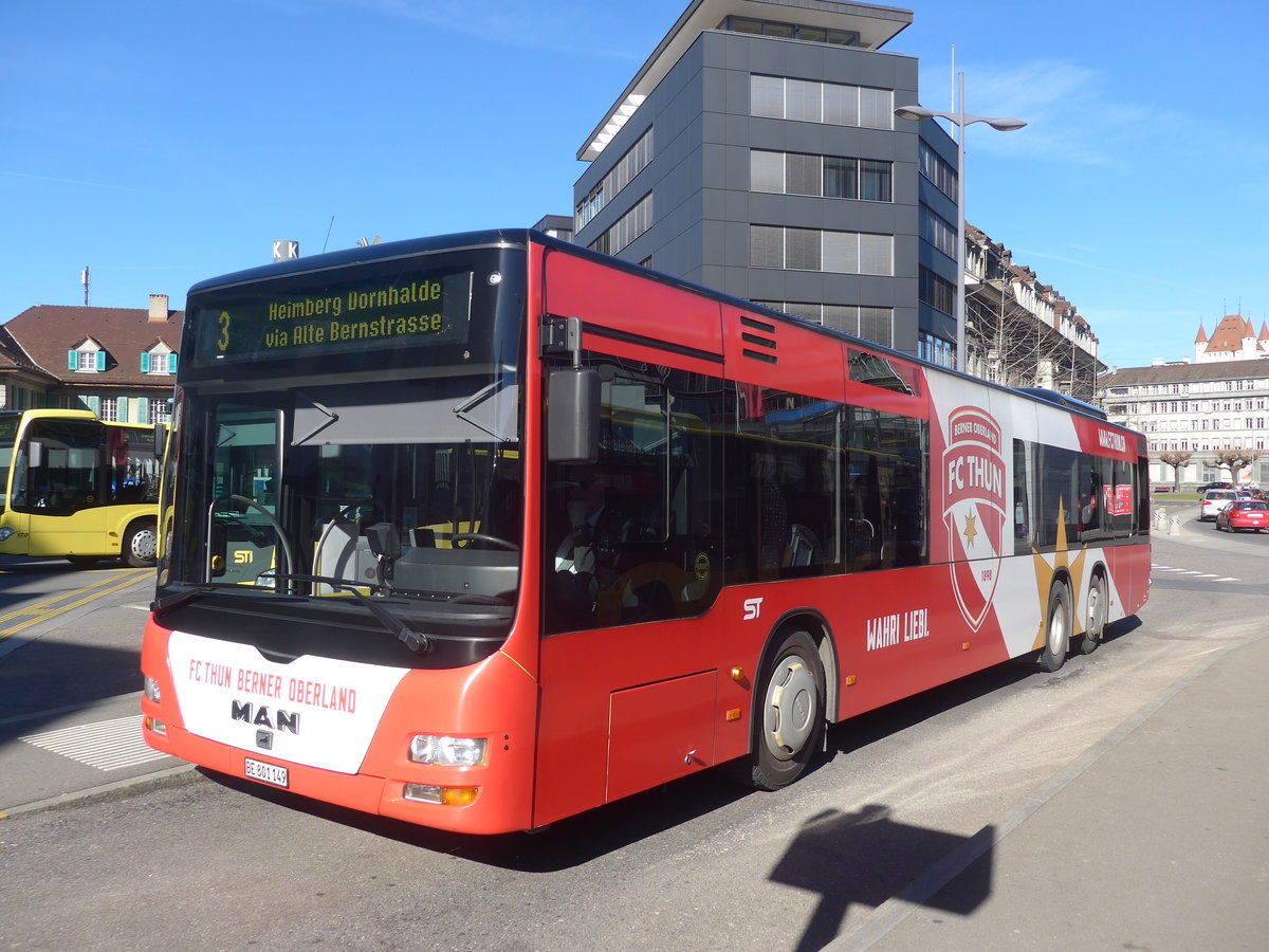 (223'652) - STI Thun - Nr. 149/BE 801'149 - MAN am 20. Februar 2021 beim Bahnhof Thun