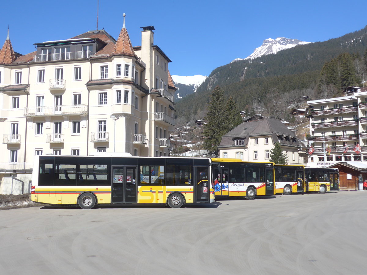 (223'844) - Grindelwaldbus, Grindelwald - Nr. 17/BE 72'444 - MAN/Gppel (ex STi Thun Nr. 133) am 28. Februar 2021 beim Bahnhof Grindelwald