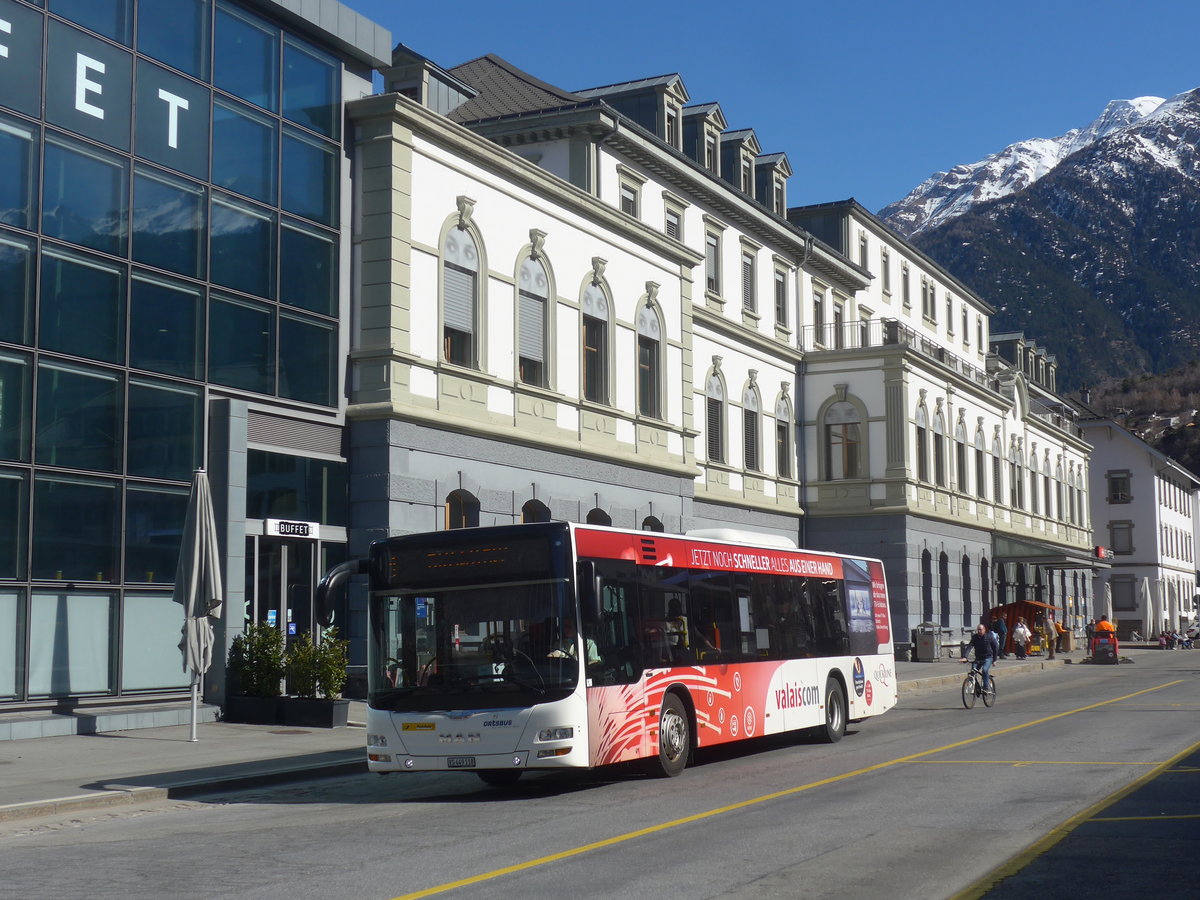 (223'904) - PostAuto Wallis - VS 449'118 - MAN am 2. Mrz 2021 beim Bahnhof Brig