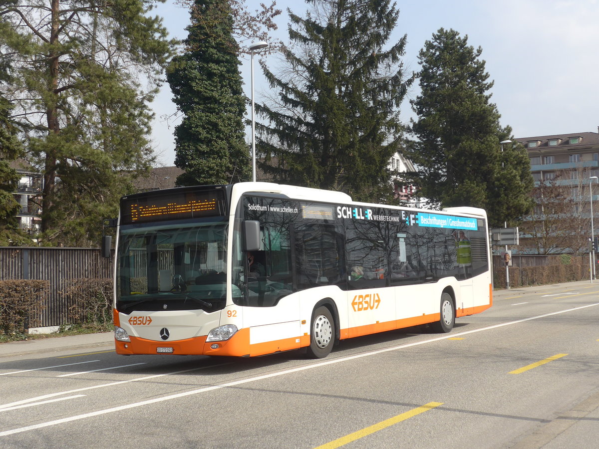 (223'935) - BSU Solothurn - Nr. 92/SO 172'092 - Mercedes am 4. Mrz 2021 beim Hauptbahnhof Solothurn