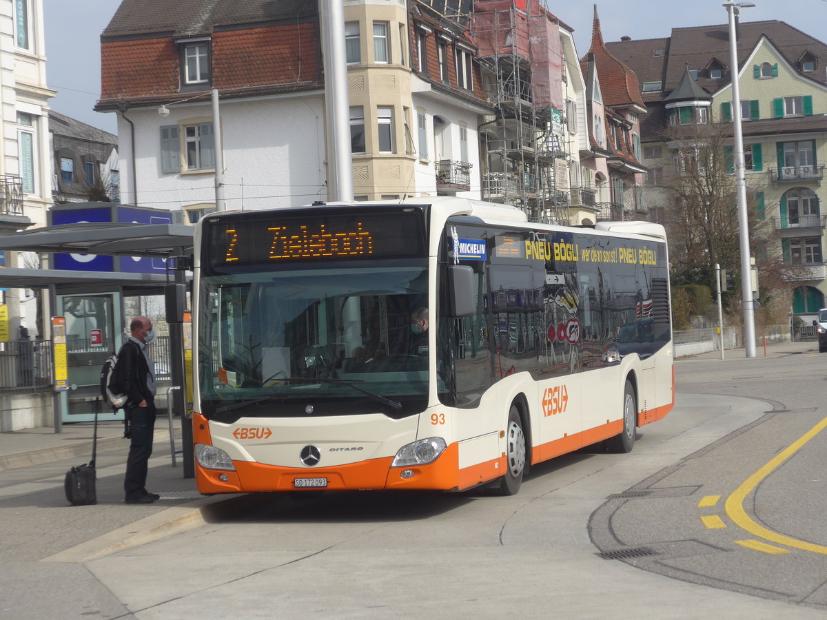 (223'956) - BSU Solothurn - Nr. 93/SO 172'093 - Mercedes am 4. Mrz 2021 beim Hauptbahnhof Solothurn