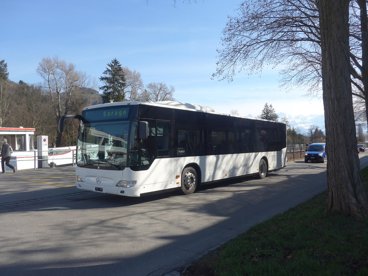 (224'052) - Intertours, Domdidier - Mercedes (ex Steiner, Ortschwaben Nr. 12) am 10. Mrz 2021 bei der Schifflndte Thun