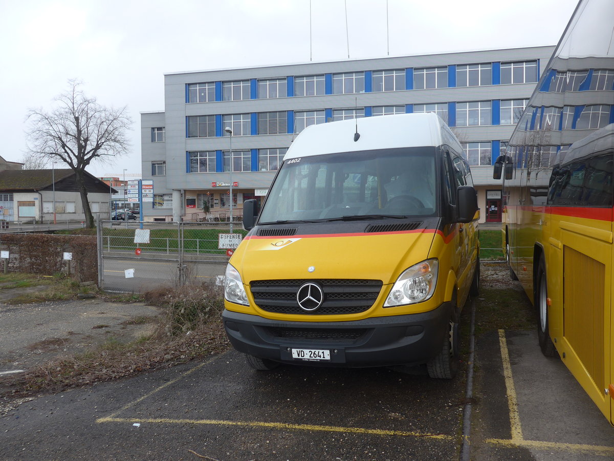 (224'219) - CarPostal Ouest - VD 2641 - Mercedes (ex Scaiola, Les Cullayes) am 14. Mrz 2021 in Yverdon, Garage