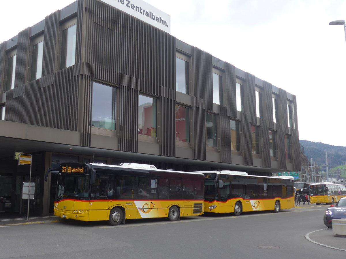 (224'442) - PostAuto Zentralschweiz - NW 26'676 - Solaris am 27. Mrz 2021 beim Bahnhof Stansstad