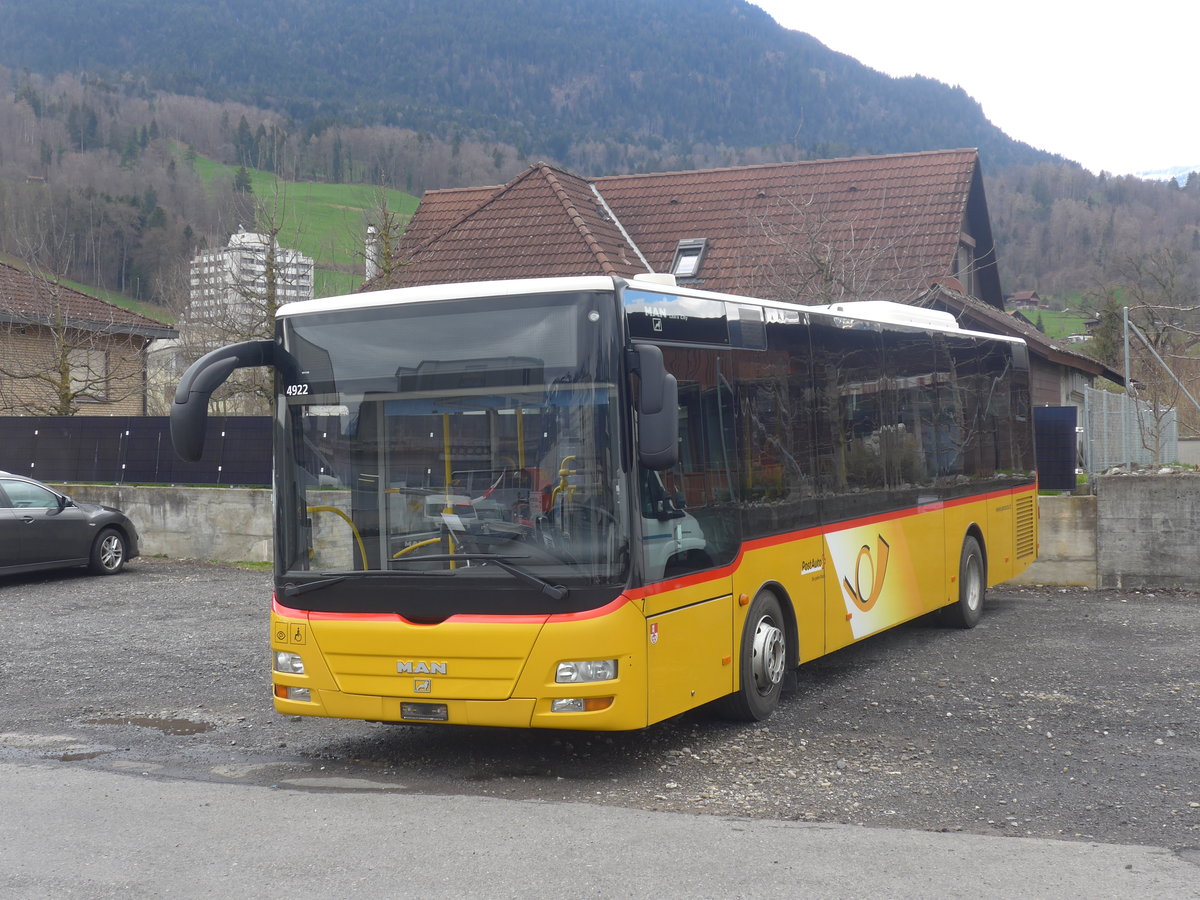 (224'456) - PostAuto Zentralschweiz - Nr. 7 - MAN/Gppel (ex Dillier, Sarnen Nr. 7) am 27. Mrz 2021 in Sarnen, Garage