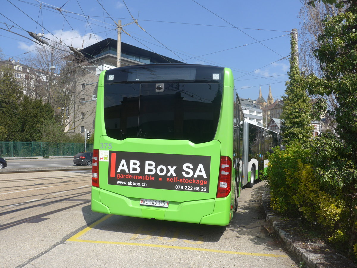 (224'725) - transN, La Chaux-de-Fonds - Nr. 375/NE 146'375 - Mercedes am 2. April 2021 in Neuchtel, Dpt