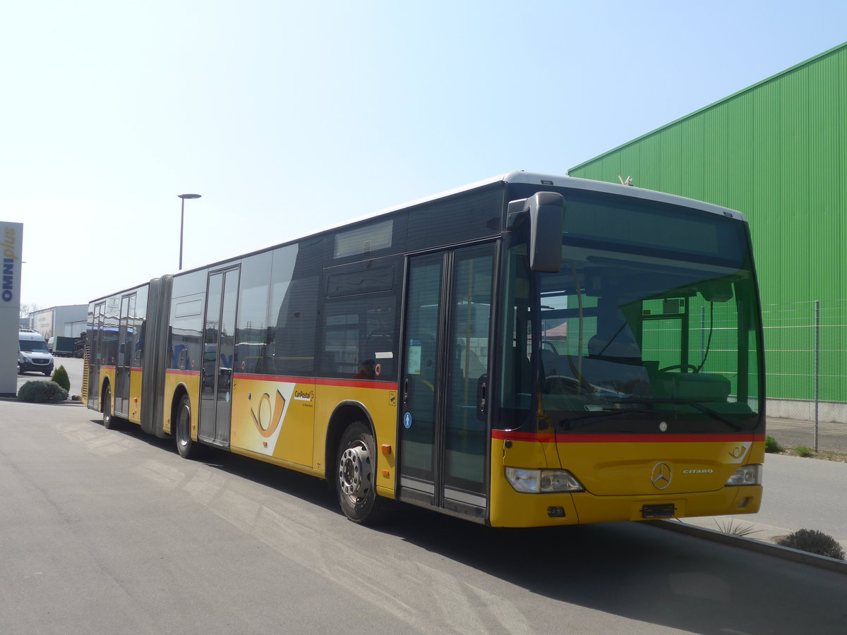 (224'753) - CarPostal Ouest - PID 4608 - Mercedes (ex PostAuto Graubnden) am 2. April 2021 in Kerzers, Interbus