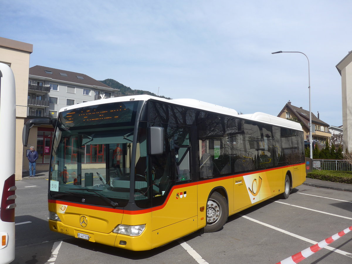 (224'813) - Engeloch, Riggisberg - Nr. 10/BE 447'210 - Mercedes am 5. April 2021 beim Bahnhof Hergiswil