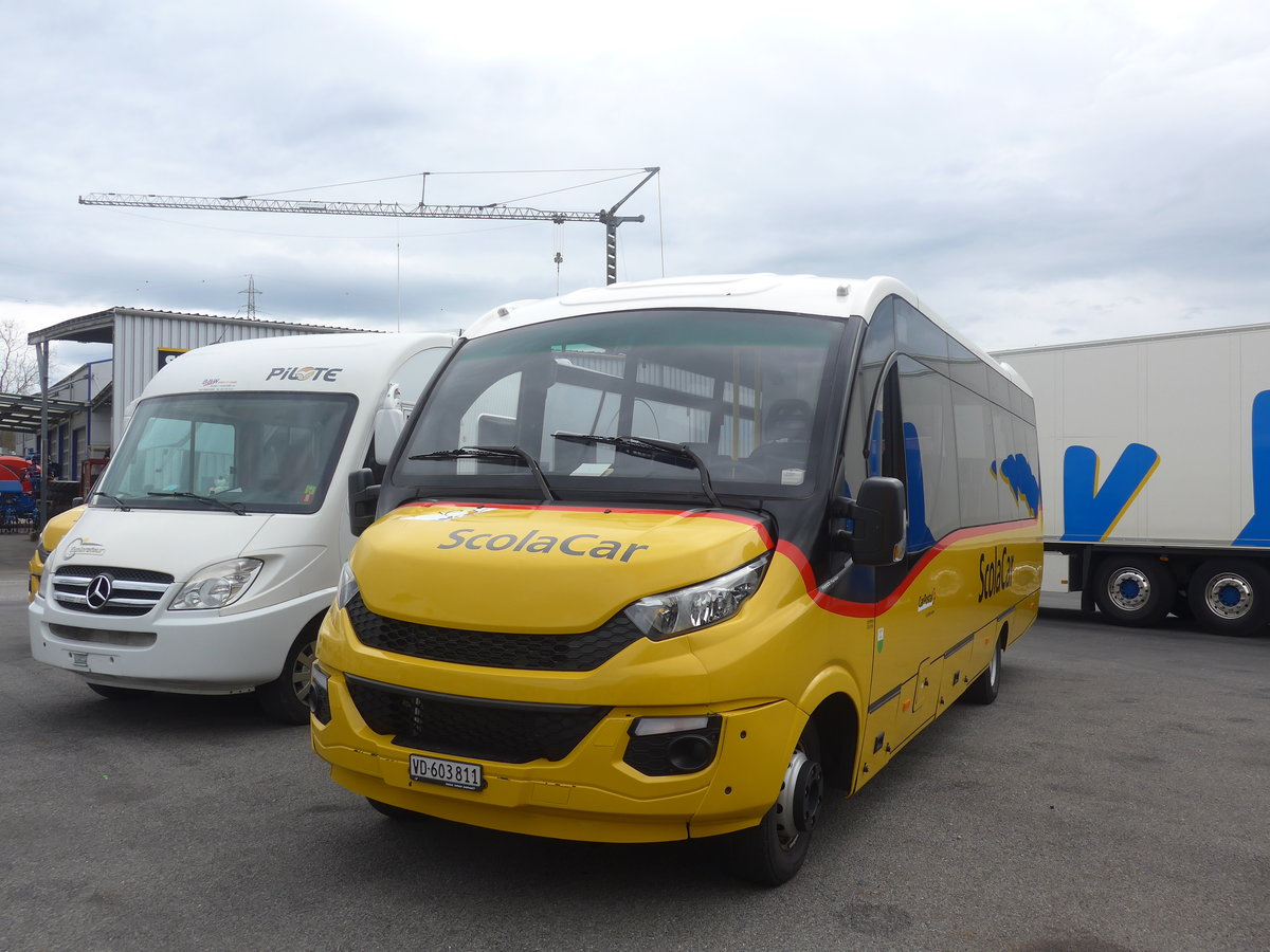 (224'968) - CarPostal Ouest - VD 603'811 - Iveco/Dypety am 11. April 2021 in Kerzers, Interbus