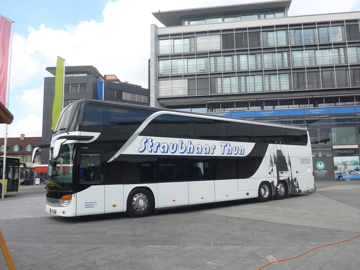 (224'994) - Straubhaar, Thun - Nr. 3/BE 206'633 - Setra am 15. April 2021 in Thun, Aarefeldplatz