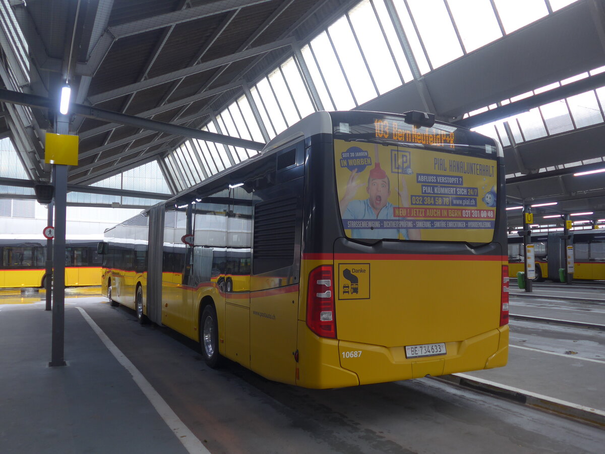 (225'748) - PostAuto Bern - Nr. 10'687/BE 734'633 - Mercedes (ex Nr. 633) am 5. Juni 2021 in Bern, Postautostation