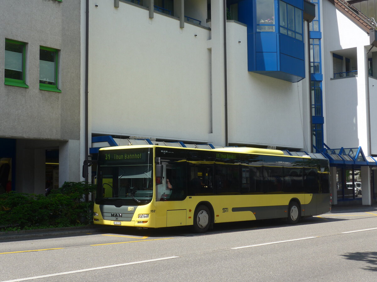 (225'985) - STI Thun - Nr. 152/BE 801'152 - MAN am 23. Juni 2021 in Thun, Postbrcke