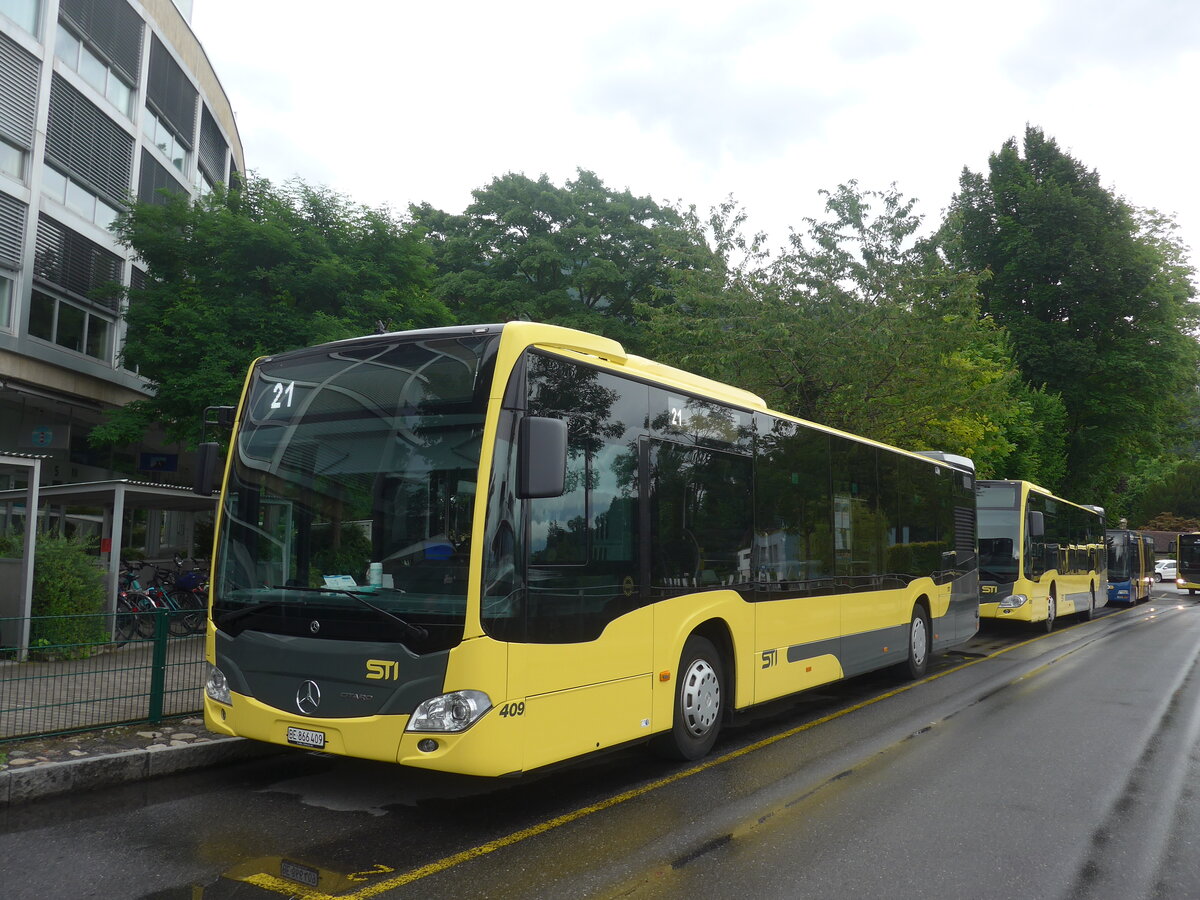 (226'216) - STI Thun - Nr. 409/BE 866'409 - Mercedes am 4. Juli 2021 bei der Schifflndte Thun