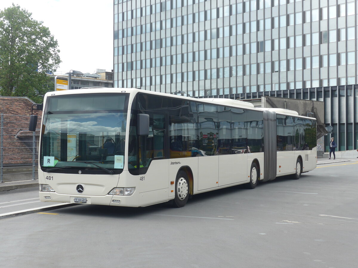 (226'380) - Intertours, Domdidier - Nr. 481/FR 300'481 - Mercedes (ex Nr. 211; ex STI Thun Nr. 135) am 11. Juli 2021 in Bern, Postautostation