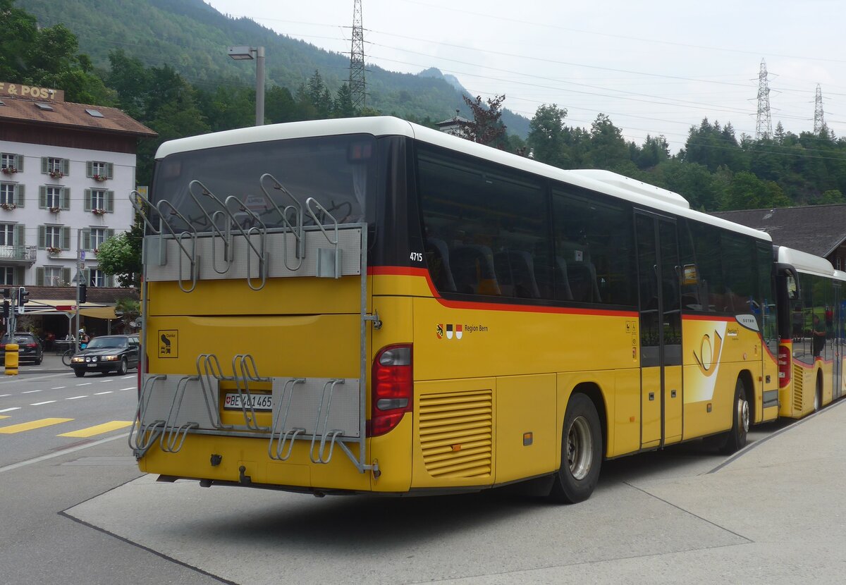 (226'731) - PostAuto Bern - BE 401'465 - Setra (ex AVG Meiringen Nr. 65) am 24. Juli 2021 in Innertkirchen, Grimseltor