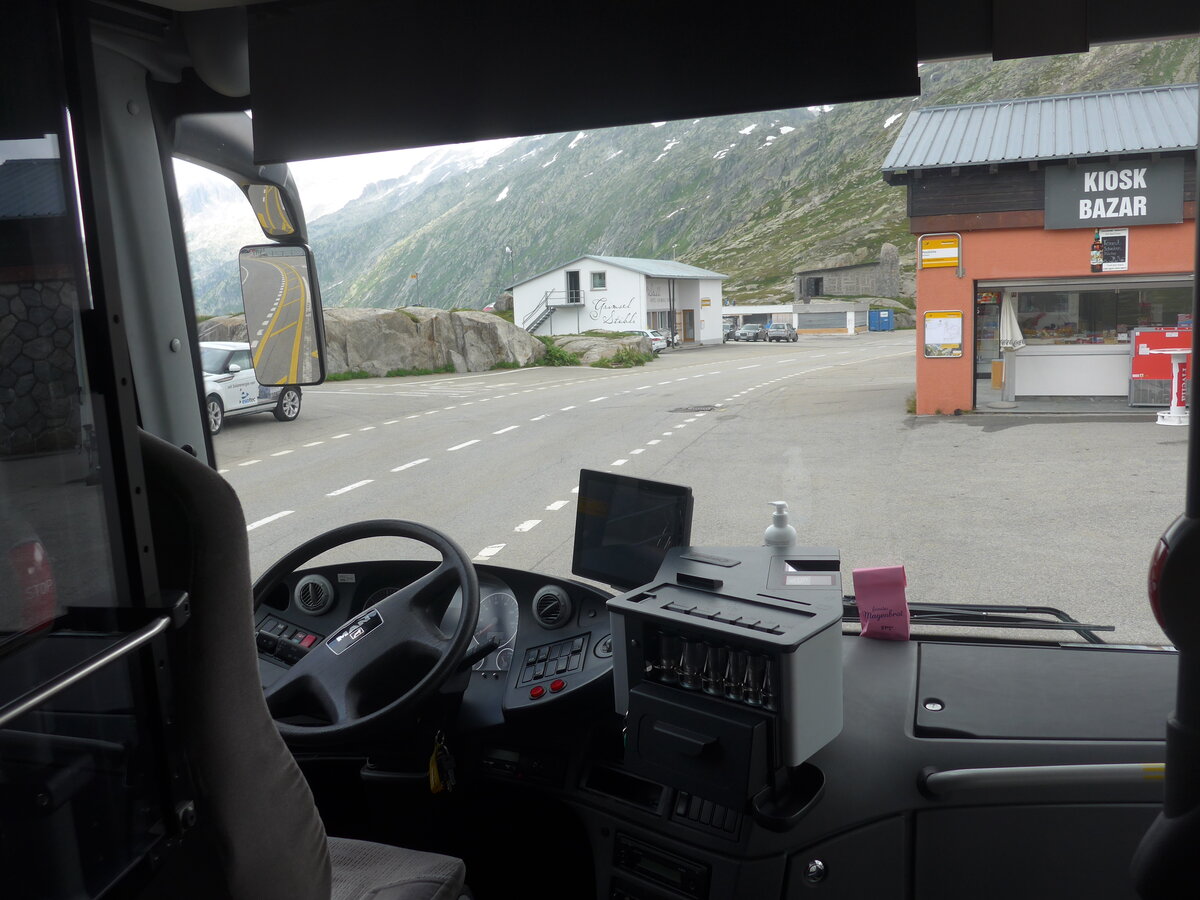 (226'748) - PostAuto Zentralschweiz - Nr. 20/OW 10'070 - MAN (ex Dillier, Sarnen Nr. 20) am 24. Juli 2021 in Grimsel, Passhhe (Innenaufnahme)