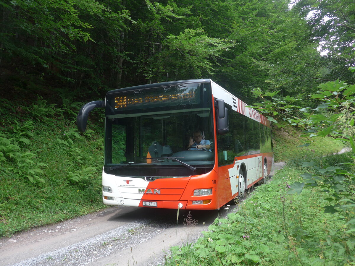 (226'771) - AS Engi - Nr. 10/GL 7710 - MAN am 25. Juli 2021 in Schwanden, Notumfahrung